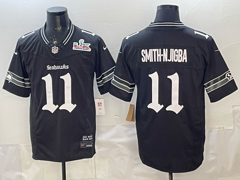 Men 2026 Seattle Seahawks #11 Smith Njigba black Nike Limited NFL Jersey 003->seattle seahawks->NFL Jersey